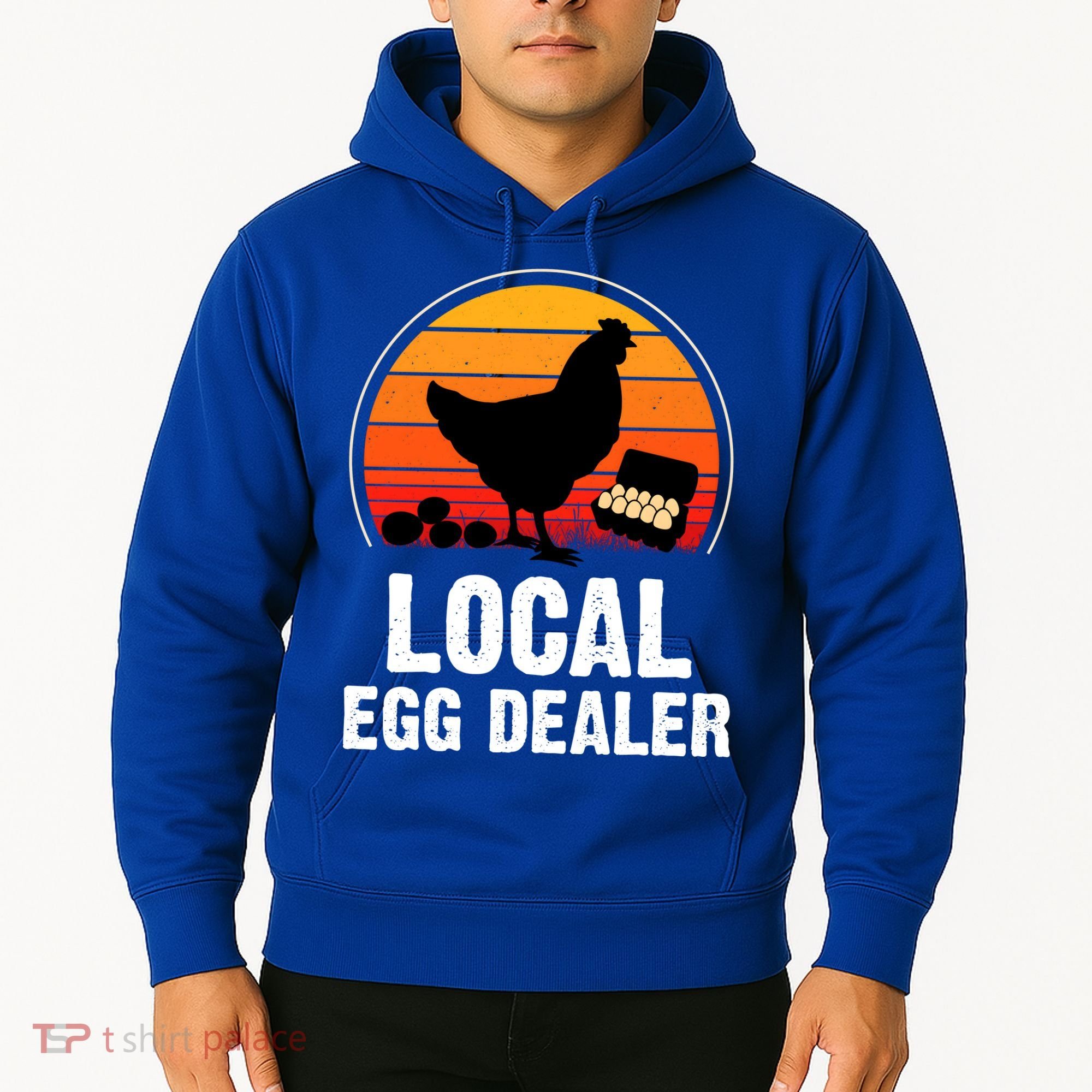 Local Egg Dealer Funny Retro Egg Peddler Chicken Egg Farmer Hoodie