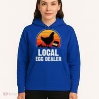 Local Egg Dealer Funny Retro Egg Peddler Chicken Egg Farmer Hoodie thumb 5