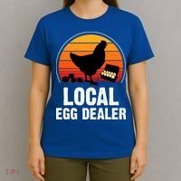 Local Egg Dealer Funny Retro Egg Peddler Chicken Egg Farmer T-Shirt thumb 4