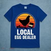 Local Egg Dealer Funny Retro Egg Peddler Chicken Egg Farmer T-Shirt thumb 5