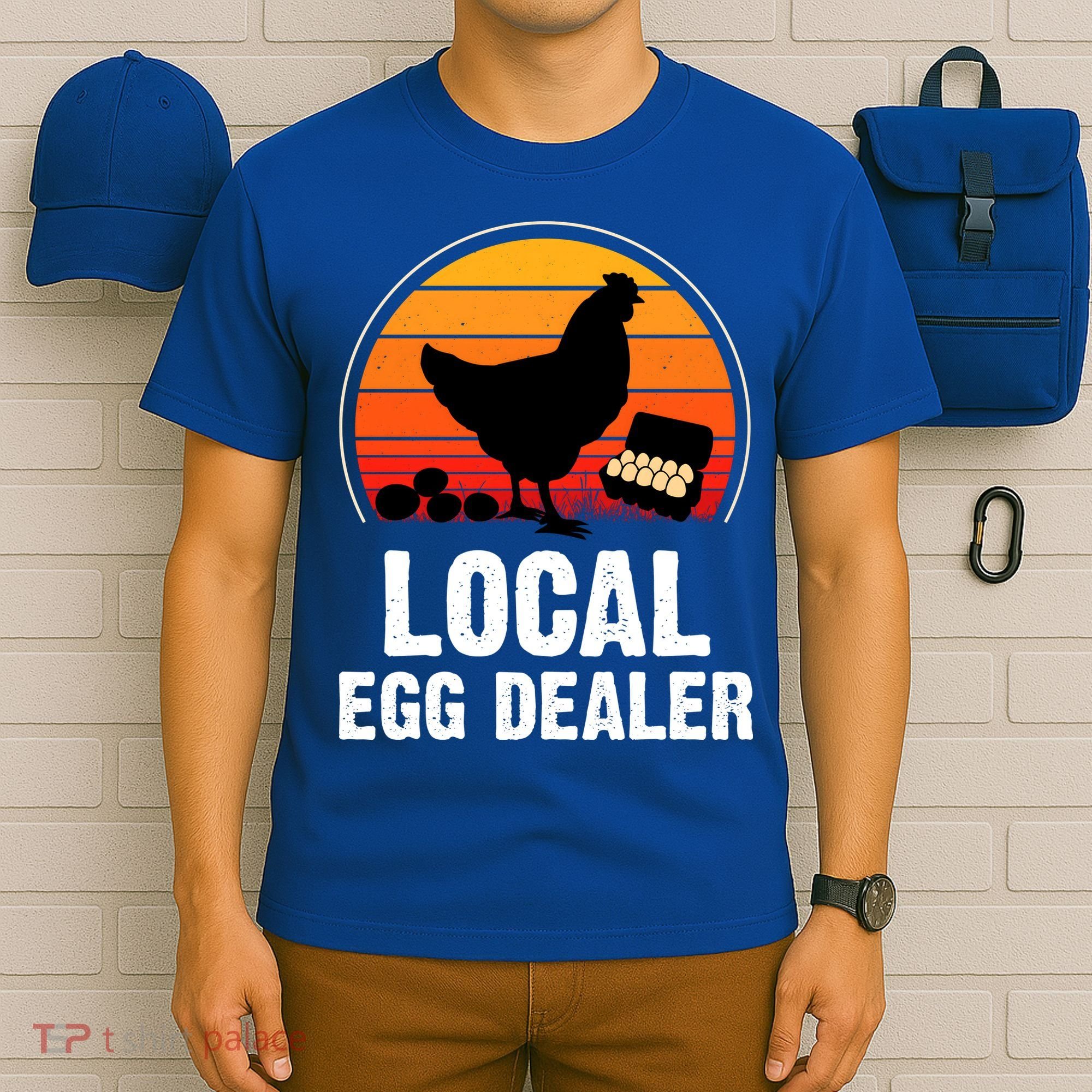 Local Egg Dealer Funny Retro Egg Peddler Chicken Egg Farmer T-Shirt