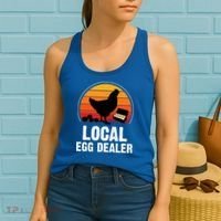 Local Egg Dealer Funny Retro Egg Peddler Chicken Egg Farmer Women's Tank Top thumb 2