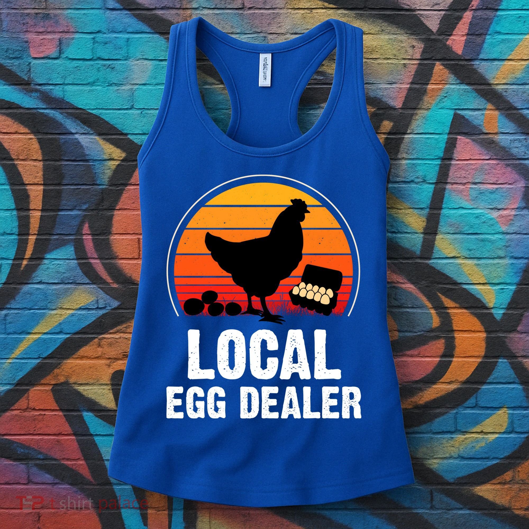 Local Egg Dealer Funny Retro Egg Peddler Chicken Egg Farmer Women's Tank Top