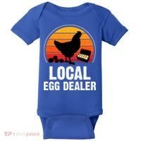 Local Egg Dealer Funny Retro Egg Peddler Chicken Egg Farmer Baby Bodysuit thumb 0
