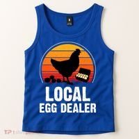 Local Egg Dealer Funny Retro Egg Peddler Chicken Egg Farmer Tank Top thumb 2