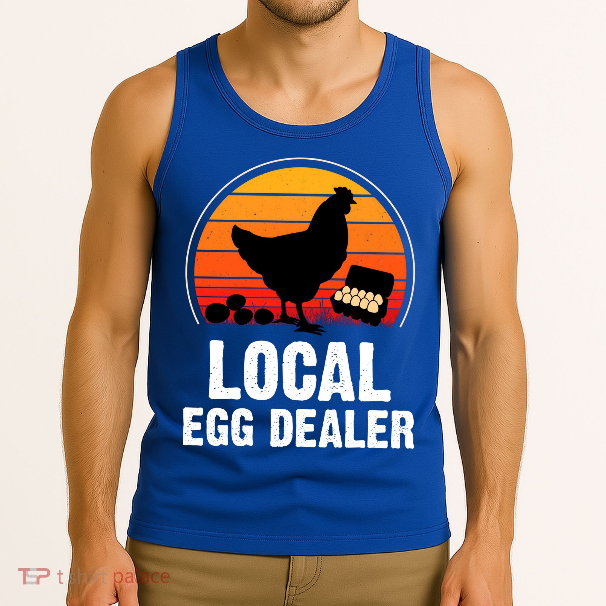 Local Egg Dealer Funny Retro Egg Peddler Chicken Egg Farmer Tank Top