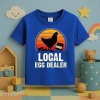 Local Egg Dealer Funny Retro Egg Peddler Chicken Egg Farmer Toddler T-Shirt thumb 3