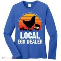 Local Egg Dealer Funny Retro Egg Peddler Chicken Egg Farmer Women's Long Sleeve Shirt thumb 0