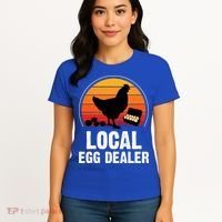 Local Egg Dealer Funny Retro Egg Peddler Chicken Egg Farmer Women's T-Shirt thumb 4