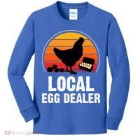 Local Egg Dealer Funny Retro Egg Peddler Chicken Egg Farmer Kids Long Sleeve Shirt thumb 0