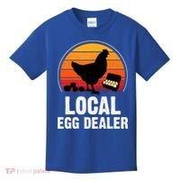 Local Egg Dealer Funny Retro Egg Peddler Chicken Egg Farmer Kids T-Shirt thumb 0