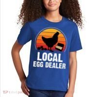 Local Egg Dealer Funny Retro Egg Peddler Chicken Egg Farmer Kids T-Shirt thumb 2