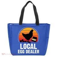 Local Egg Dealer Funny Retro Egg Peddler Chicken Egg Farmer Tote Bag thumb 0