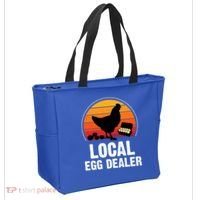 Local Egg Dealer Funny Retro Egg Peddler Chicken Egg Farmer Tote Bag thumb 2