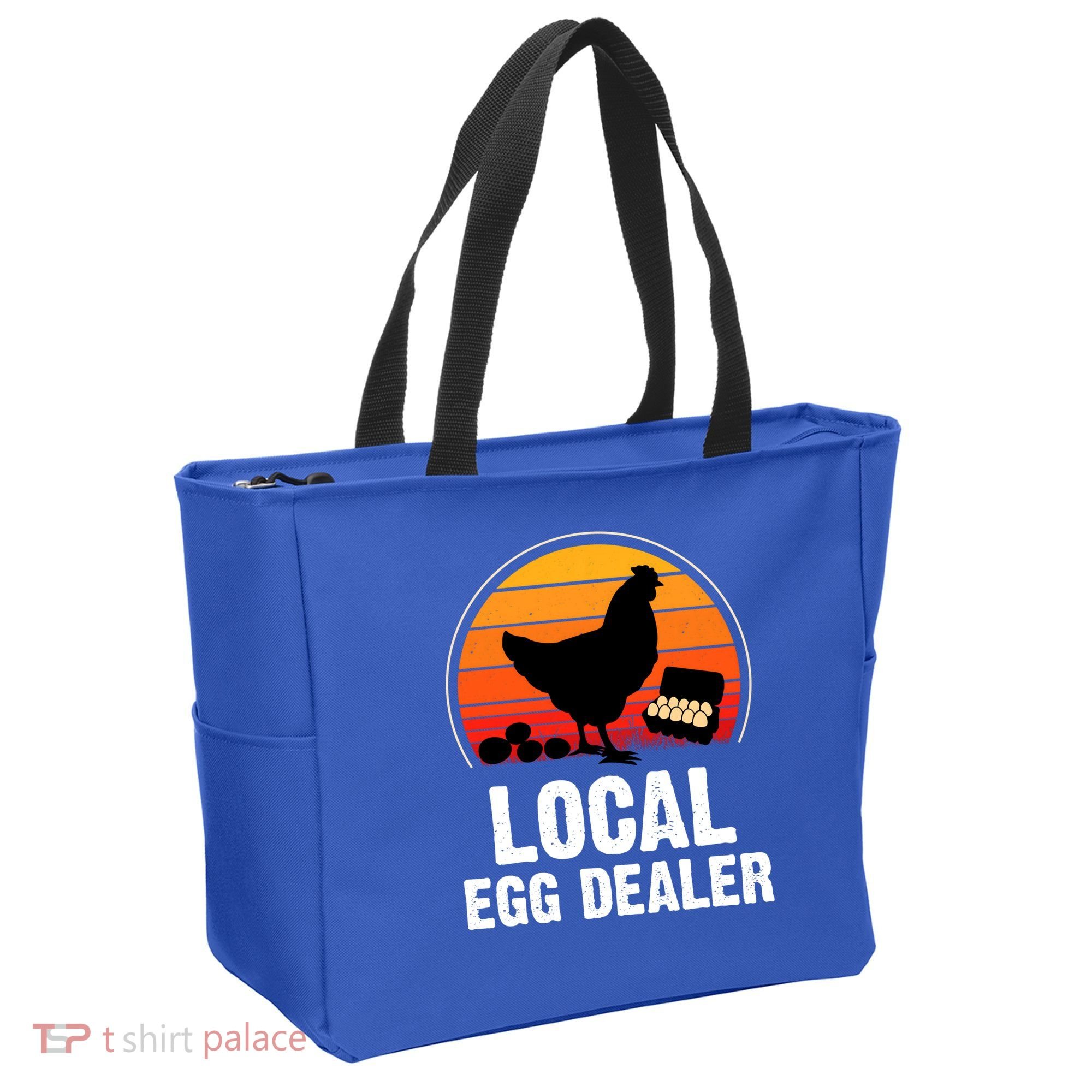 Local Egg Dealer Funny Retro Egg Peddler Chicken Egg Farmer Tote Bag