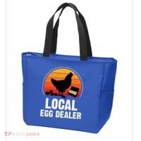 Local Egg Dealer Funny Retro Egg Peddler Chicken Egg Farmer Tote Bag thumb 3