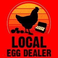 Local Egg Dealer Funny Retro Egg Peddler Chicken Egg Farmer Santa Hat thumb 1