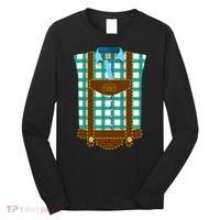 Lederhosen Costume Funny Oktoberfest Tux Long Sleeve Shirt thumb 0