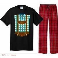 Lederhosen Costume Funny Oktoberfest Tux Pajama Set thumb 0