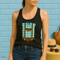 Lederhosen Costume Funny Oktoberfest Tux Women's Tank Top thumb 2