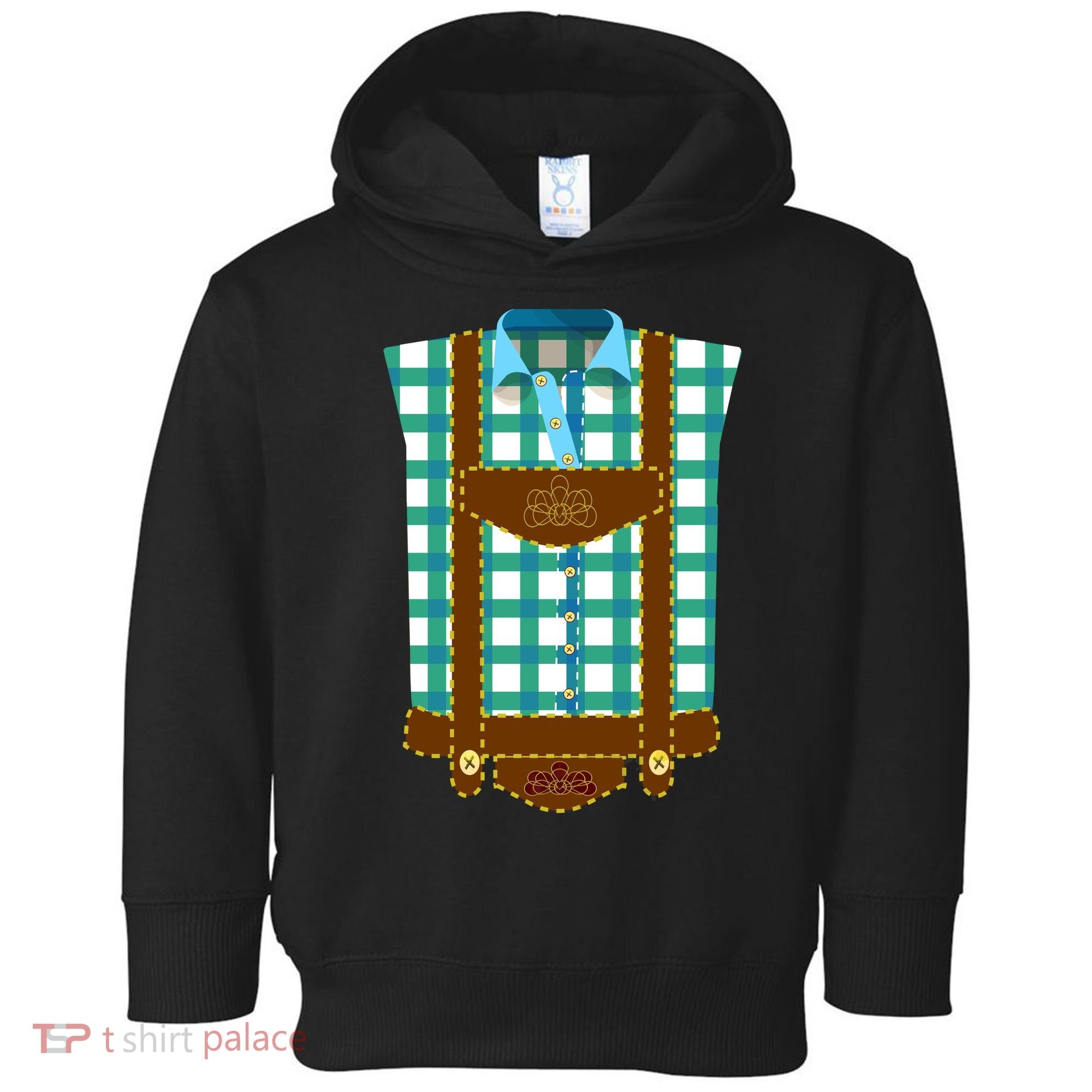 Lederhosen Costume Funny Oktoberfest Tux Toddler Hoodie