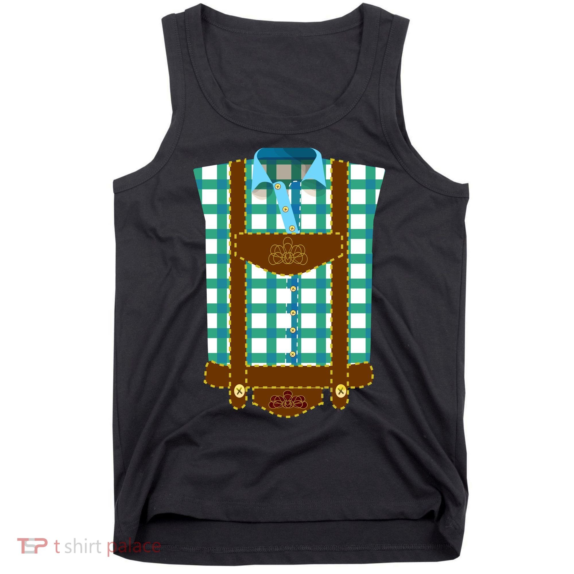 Lederhosen Costume Funny Oktoberfest Tux Tank Top