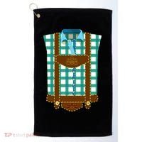 Lederhosen Costume Funny Oktoberfest Tux Golf Towel thumb 0