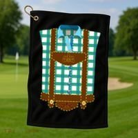 Lederhosen Costume Funny Oktoberfest Tux Golf Towel thumb 1