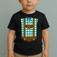 Lederhosen Costume Funny Oktoberfest Tux Toddler T-Shirt thumb 2