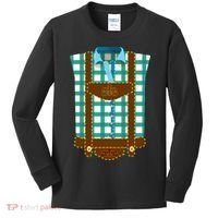 Lederhosen Costume Funny Oktoberfest Tux Kids Long Sleeve Shirt thumb 0