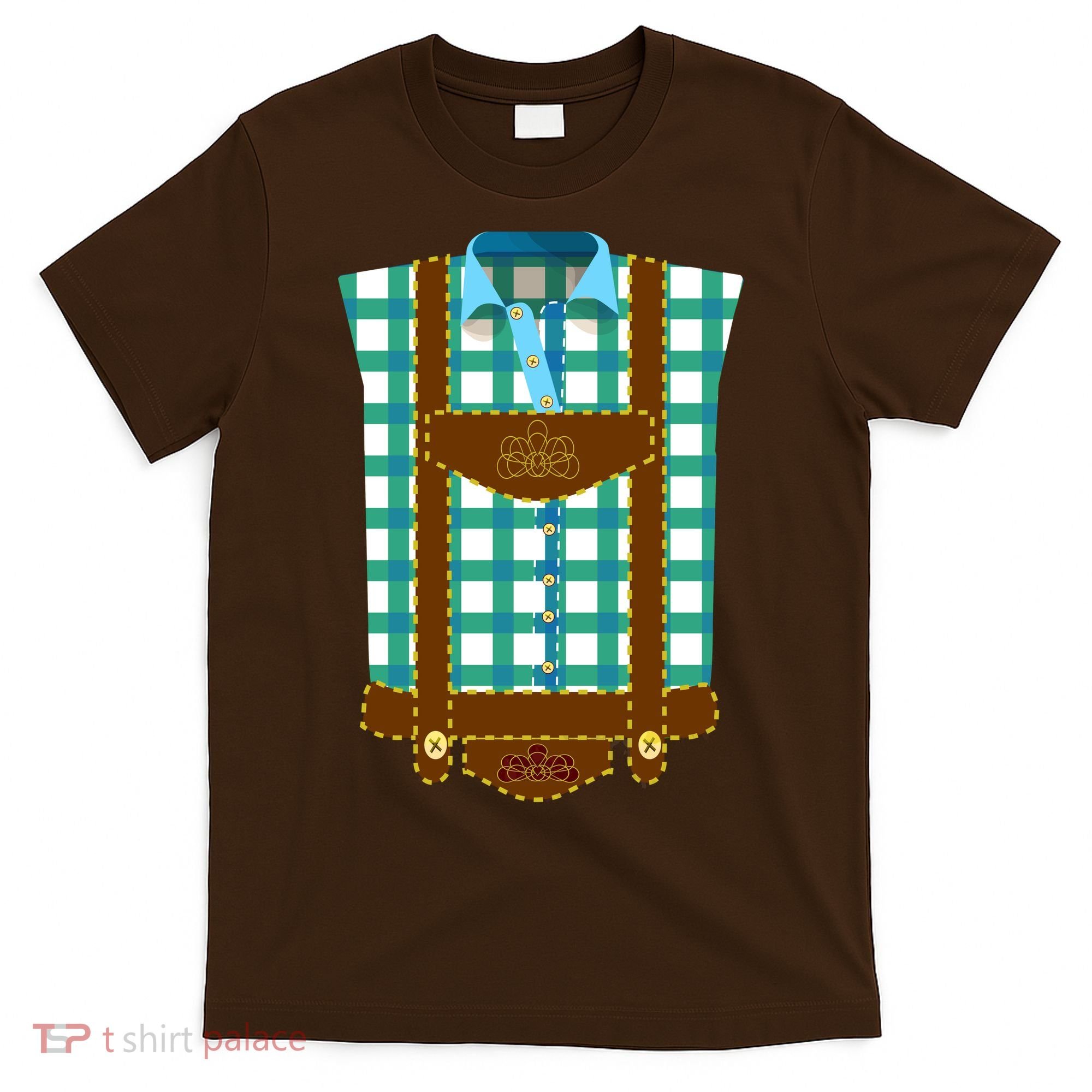 Lederhosen Costume Funny Oktoberfest Tux T-Shirt