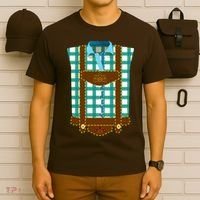 Lederhosen Costume Funny Oktoberfest Tux T-Shirt thumb 6