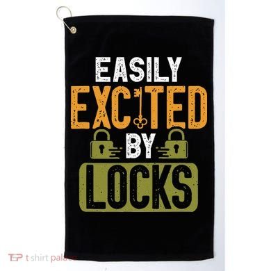 Locksmith Easily Excited Lockpicking Lock Pick Locksmithing Golf Towel