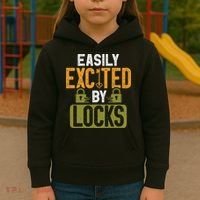 Locksmith Easily Excited Lockpicking Lock Pick Locksmithing Kids Hoodie thumb 3