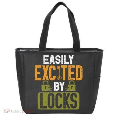 Locksmith Easily Excited Lockpicking Lock Pick Locksmithing Tote Bag