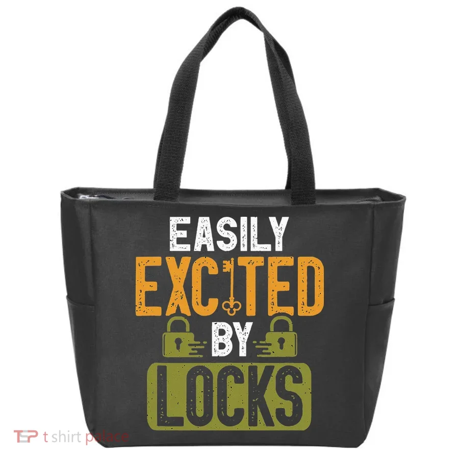 Locksmith Easily Excited Lockpicking Lock Pick Locksmithing Tote Bag