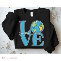 Love Earth Earth Day Simple Letter Box Sweatshirt thumb 2
