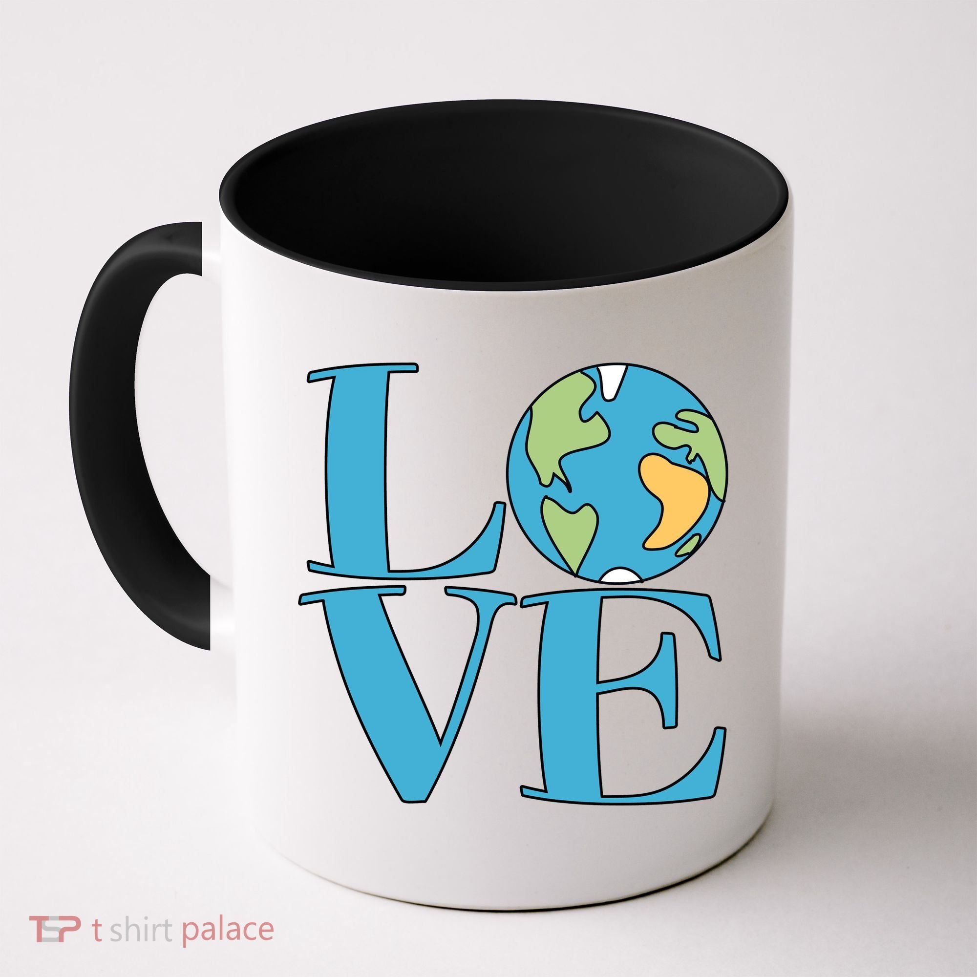 Love Earth Earth Day Simple Letter Box Coffee Mug