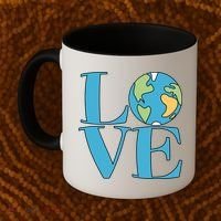 Love Earth Earth Day Simple Letter Box Coffee Mug thumb 2
