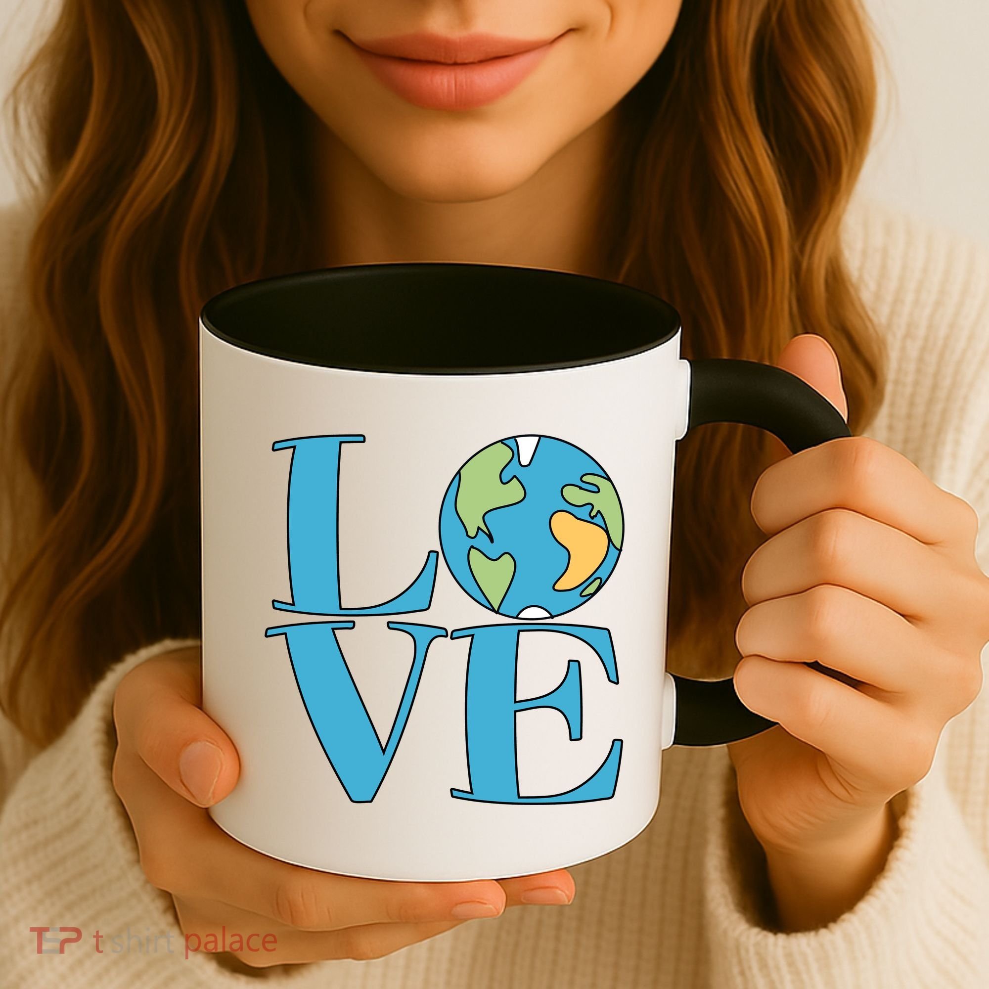 Love Earth Earth Day Simple Letter Box Coffee Mug