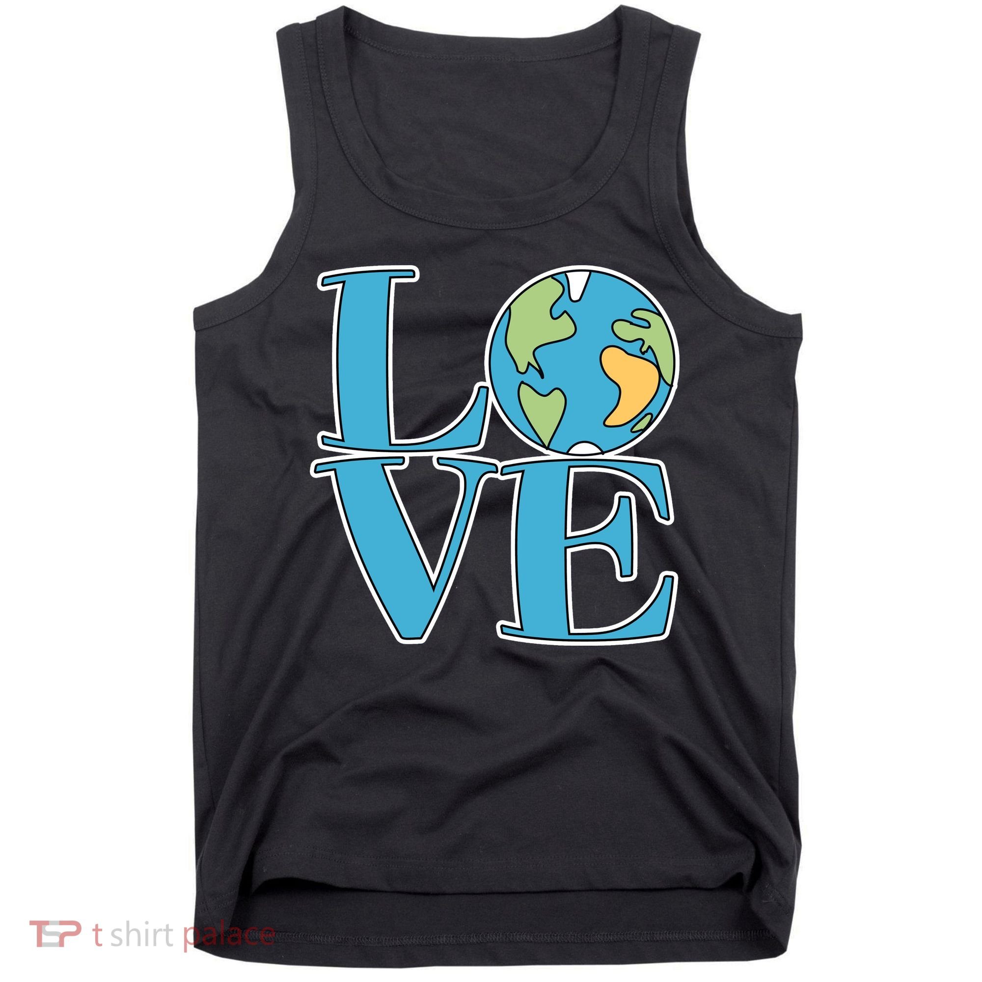 Love Earth Earth Day Simple Letter Box Tank Top