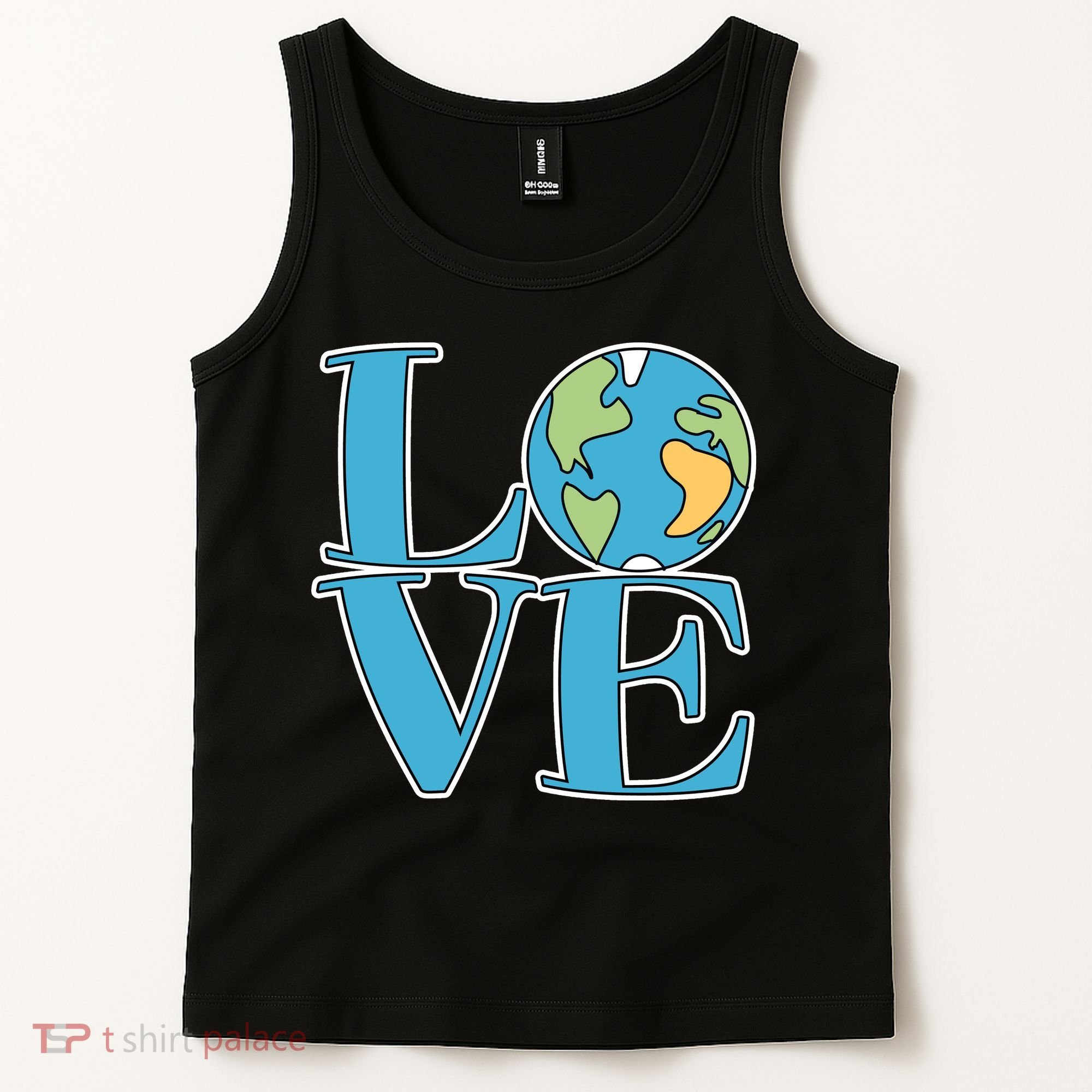 Love Earth Earth Day Simple Letter Box Tank Top