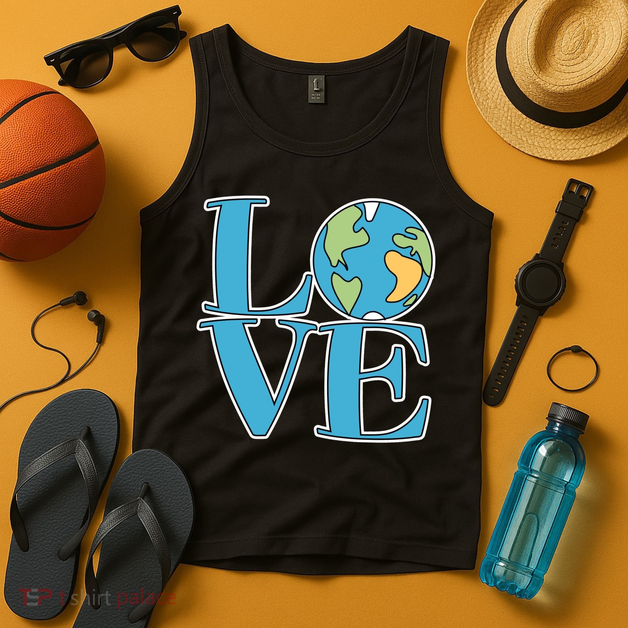 Love Earth Earth Day Simple Letter Box Tank Top