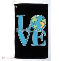 Love Earth Earth Day Simple Letter Box Golf Towel thumb 0