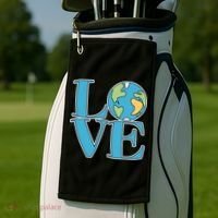 Love Earth Earth Day Simple Letter Box Golf Towel thumb 2
