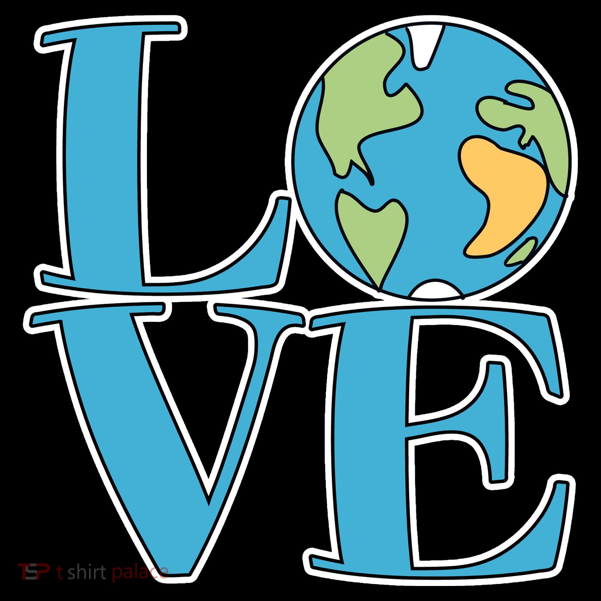 Love Earth Earth Day Simple Letter Box Women's Long Sleeve Shirt