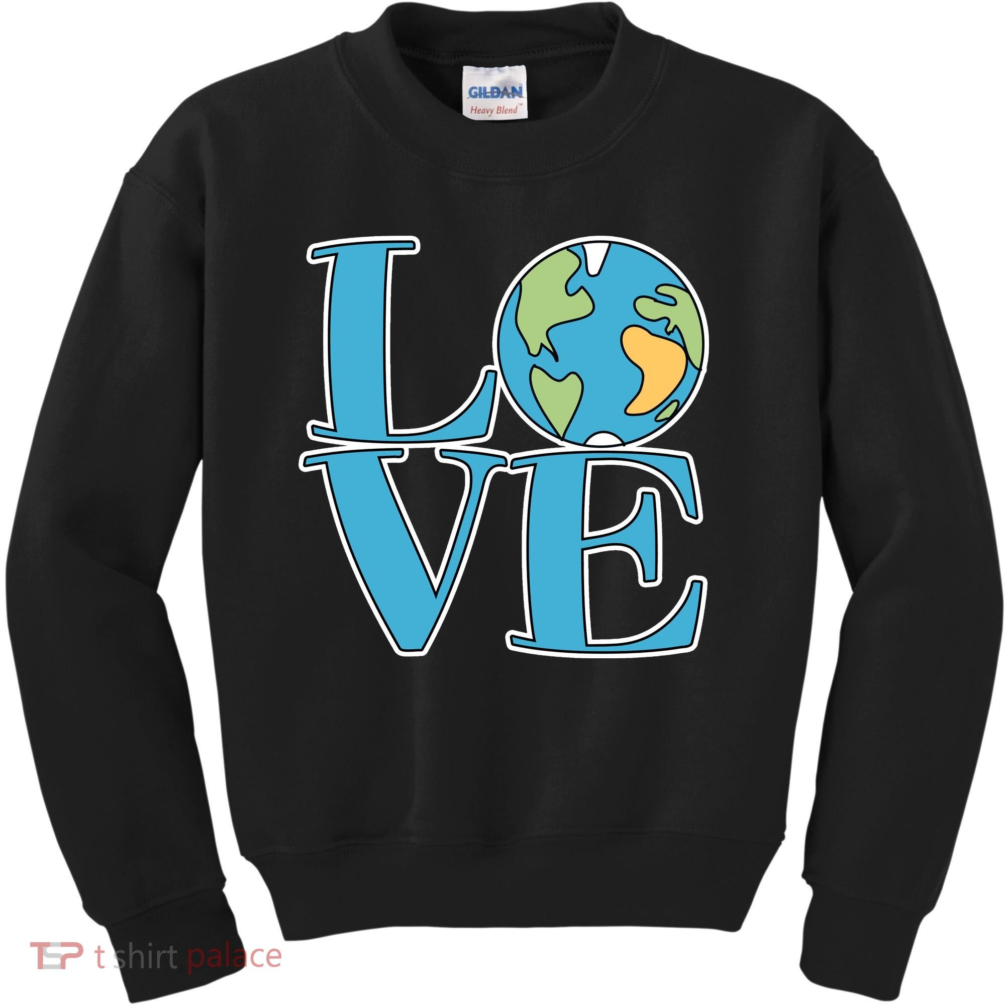 Love Earth Earth Day Simple Letter Box Kids Sweatshirt