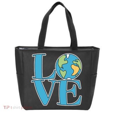 Love Earth Earth Day Simple Letter Box Tote Bag
