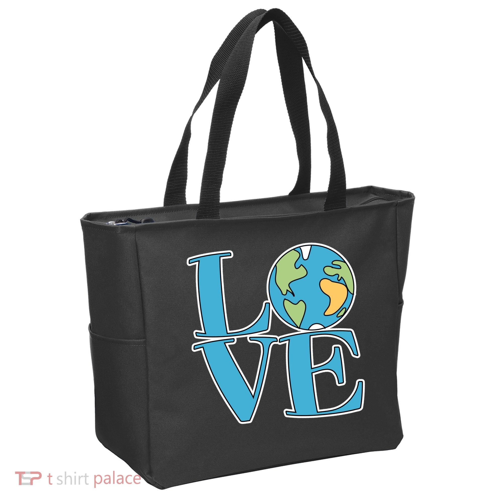 Love Earth Earth Day Simple Letter Box Tote Bag