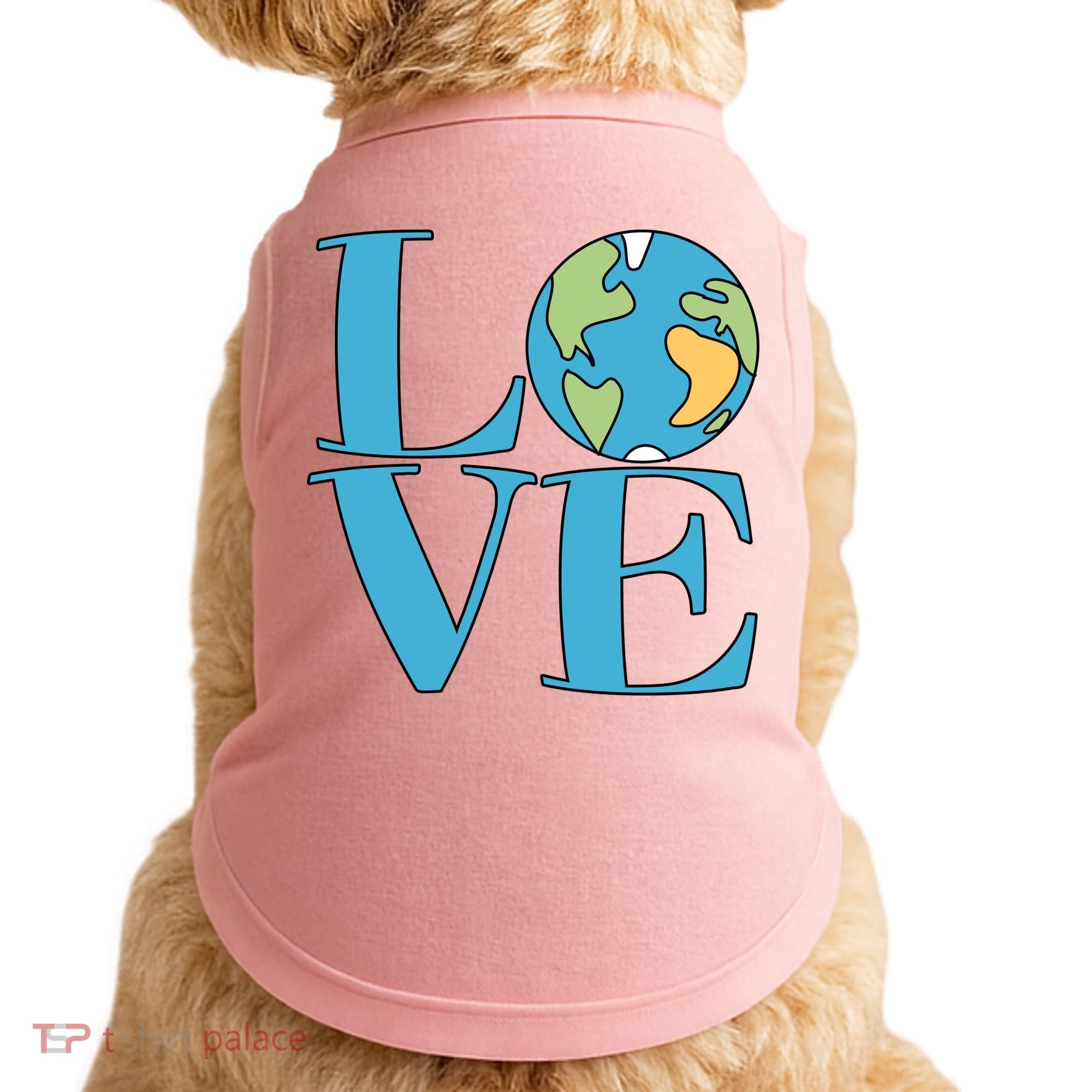 Love Earth Earth Day Simple Letter Box Doggie Tank